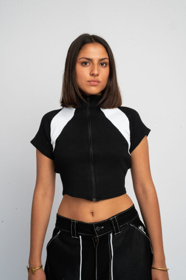 ZETU ZIP-UP BACKLESS TOP